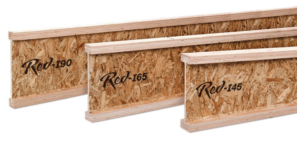 Detail shot of I-joists