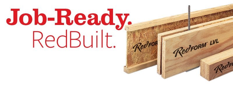 redbuilt products with "job-ready RedBuilt" text