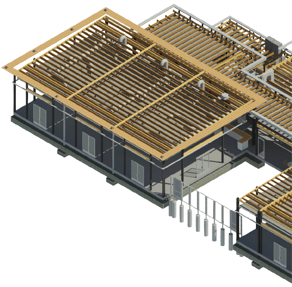 Building modeled using BIM