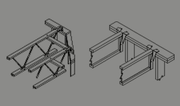 AutoCAD Rendering of Trusses