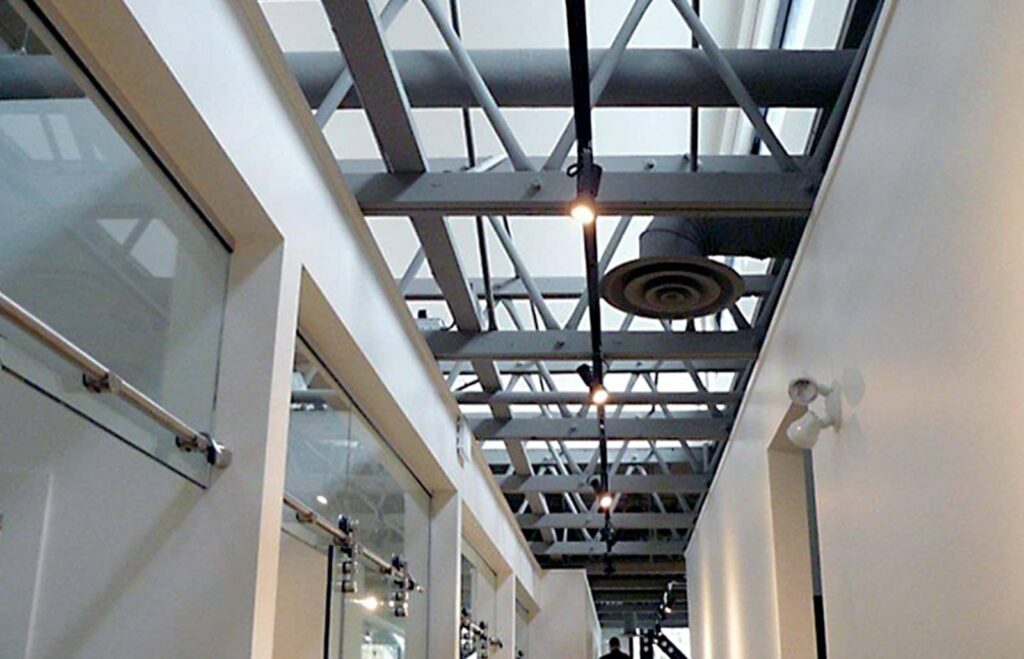 Skylight With Redbuilt open web trusses