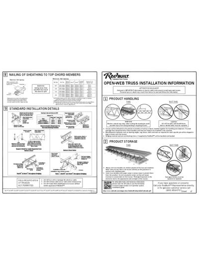 Open-Web Truss Installation Information (Metric) Thumbnail