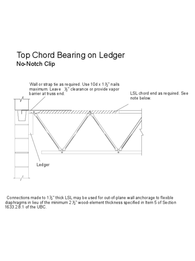 Top Chord Bearing on Ledger (No-Notch Clip) Thumbnail