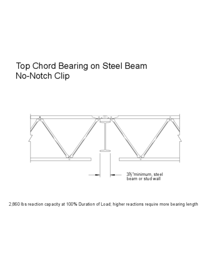 Top Chord Bearing on Steel Beam (No-Notch Clip) Thumbnail