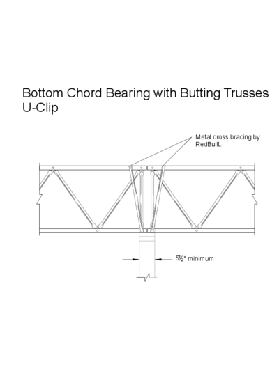 Bottom Chord Bearing with Butting Trusses (U-Clip) Thumbnail