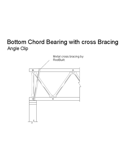 Bottom Chord Bearing with Cross Bracing (Angle Clip) Thumbnail