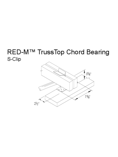 Red-M™ Truss Top Chord Bearing (S-Clip) Thumbnail
