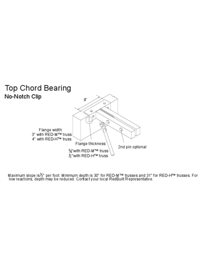 Top Chord Bearing (No-Notch Clip) (OW-42) Thumbnail