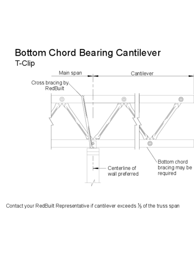 Bottom Chord Bearing Cantilever (T-Clip) Thumbnail