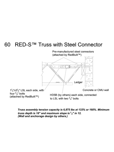 60 RED-S™ Truss with Steel Connector Thumbnail