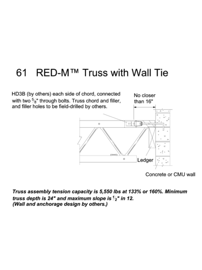 61 RED-M™ Truss with Wall Tie Thumbnail