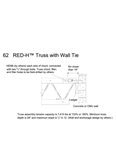 62 RED-H™ Truss with Wall Tie Thumbnail