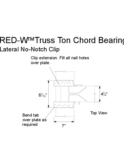 RED-W™ Truss Ton Chord Bearing (Lateral No-Notch Clip) Thumbnail