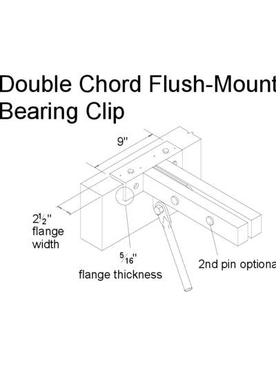 Double Chord Flush-Mount Bearing Clip Thumbnail