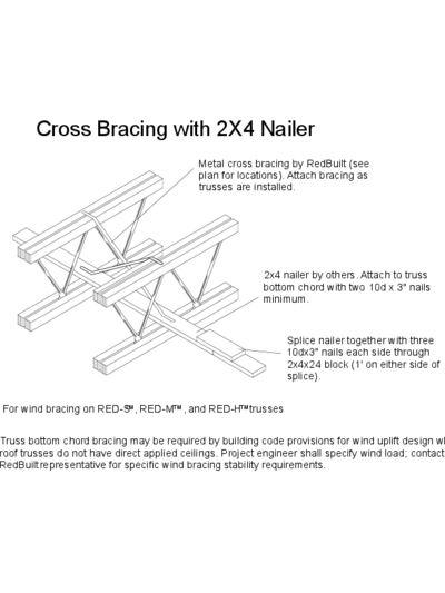 Cross Bracing with 2×4 Nailer Thumbnail