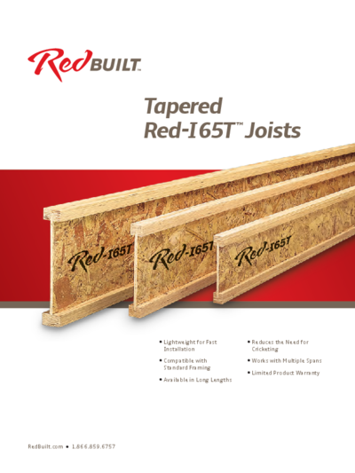 Tapered Red-I65T™ Joists Thumbnail
