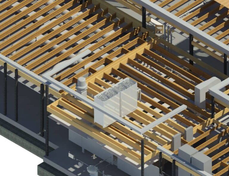 A snapshot of a building from Revit modeled with BIM