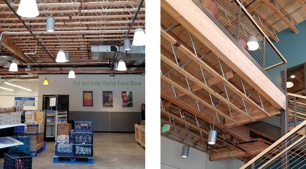 the interior and stairway of the hopelink food bank