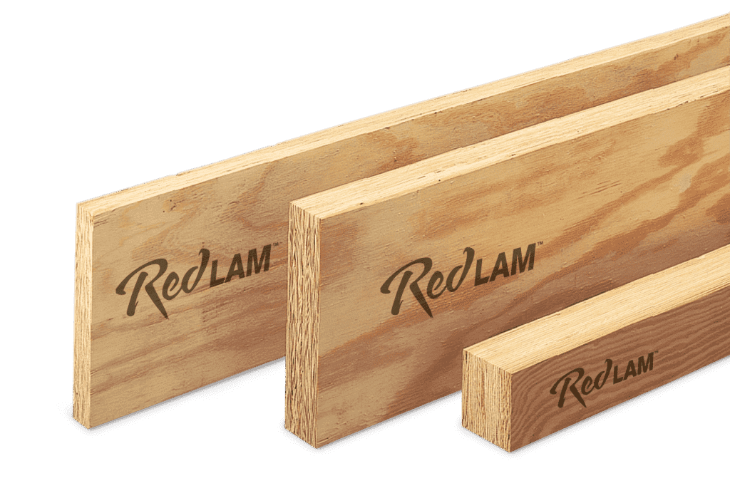 Three examples of RedLam LVL products