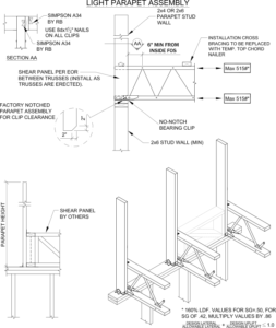 parapet assembly detail