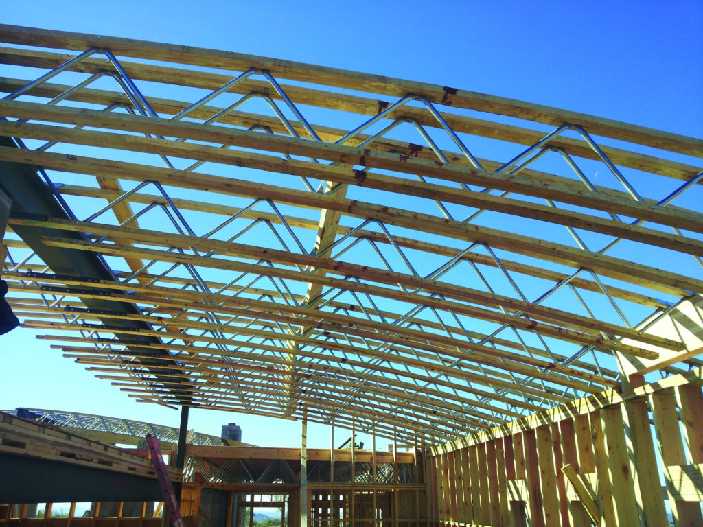 exposed barrel open-web trusses