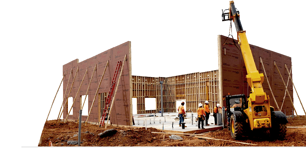 image of wall panels being installed