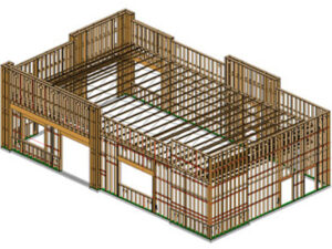 bim model of wall panel building