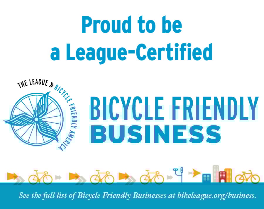 Proud to be a league certified bicycle friendly business logo