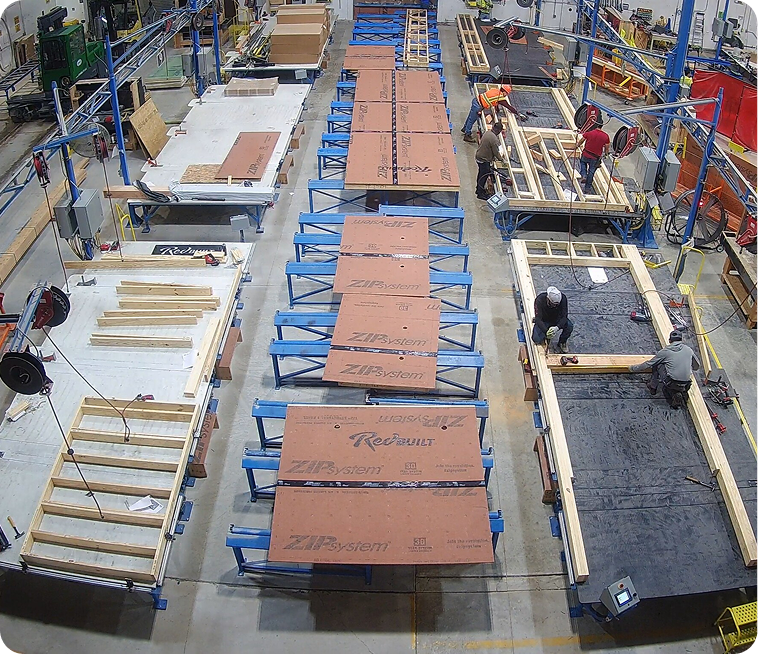 Wall panels arrive ready for efficient project installation onsite.