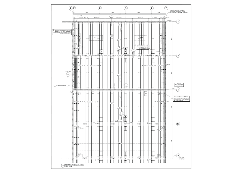 Commercial building trusses create wide spans with efficient structural support.