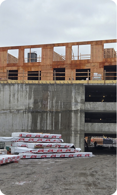 Prefabricated wood systems improve installation speed and construction efficiency.