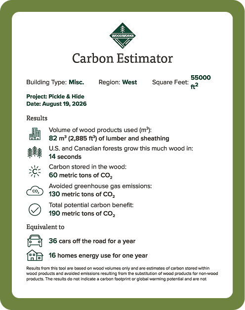 Wood products provide renewable building materials for sustainable projects.
